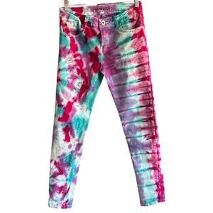 Monkey Ride Jeans Kids Upcycled Tie-Dye Pants Size: 13